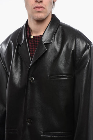 Vegan Leather Jacket SANCO with Single Vent