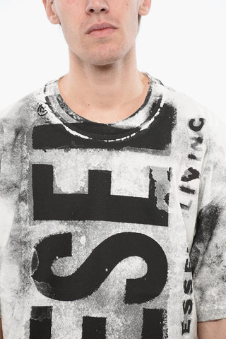 RED TAG Cotton T-BOXT-BISC Crew-neck T-shirt with Frontal Logo Maxi