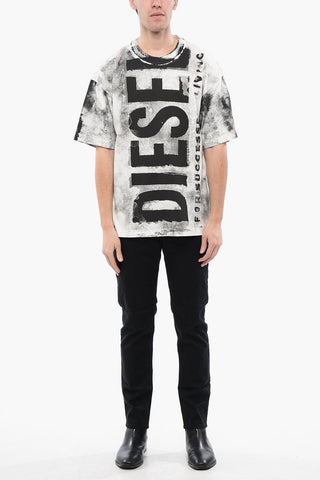 RED TAG Cotton T-BOXT-BISC Crew-neck T-shirt with Frontal Logo Maxi