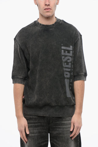 RED TAG Rundhals-Pullover S-COOLWAFY-N1 aus Baumwolle mit seitlichem Logo