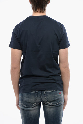 T-shirt Girocollo T-DIEGO a Tinta Unita con Logo Tono su Tono