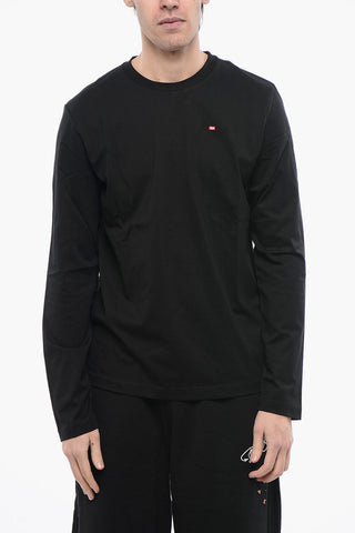 Long Sleeved T-DIEGOR-LS-MICRODIV Crew-neck T-Shirt
