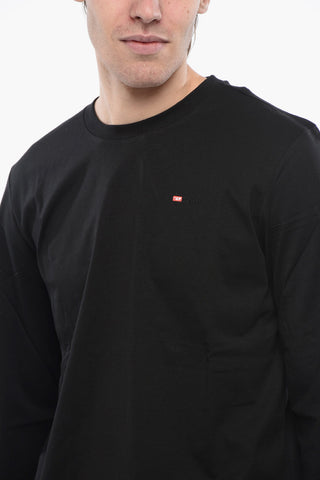 Long Sleeved T-DIEGOR-LS-MICRODIV Crew-neck T-Shirt