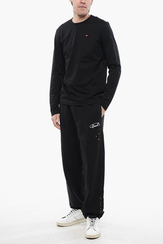 Long Sleeved T-DIEGOR-LS-MICRODIV Crew-neck T-Shirt