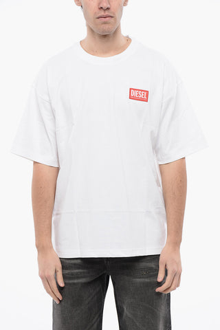 RED TAG Cotton T-NLABEL-L1 Crew-neck T-shirt with Embroidery