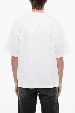 RED TAG Cotton T-NLABEL-L1 Crew-neck T-shirt with Embroidery