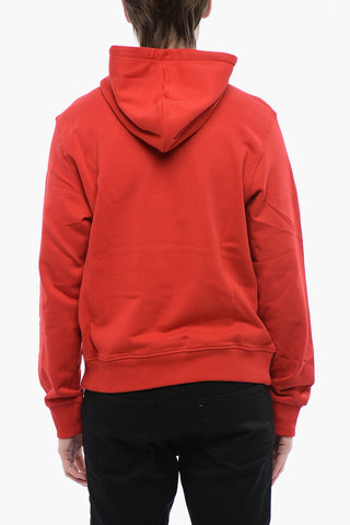Brushed Cotton Hoodie S-GINN with Printed Logo