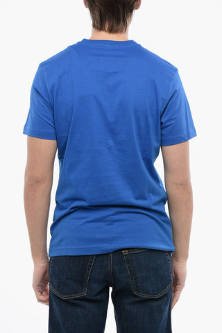 Cotton Crew-neck T-DIEGOR-K48 T-shirt with Frontal Print