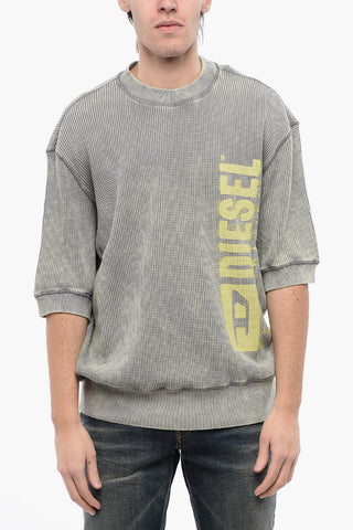 RED TAG Crewneck Knit S-COOLWAFY-N1 Short-Sleeve Acid Wash Effect