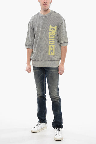 RED TAG Crewneck Knit S-COOLWAFY-N1 Short-Sleeve Acid Wash Effect