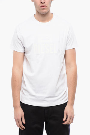 T-Shirt mit Rundhalsausschnitt T-DIEGO einfarbig mit Ton-in-Ton-Logo