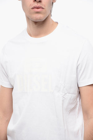T-Shirt mit Rundhalsausschnitt T-DIEGO einfarbig mit Ton-in-Ton-Logo