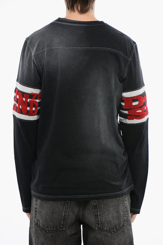 RED TAG 크루넥 롱슬리브 티셔츠 T-JU-LS 벨루어 디테일