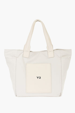 Nylon Maxi Shoulder Bag with Textured Leather Detail