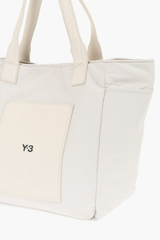 Nylon Maxi Shoulder Bag with Textured Leather Detail