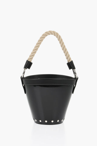 MM11 Patent Letaher Bucket Bag with Removable Strap