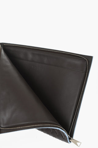 Braided Leather Tablet Case with Zip Closure