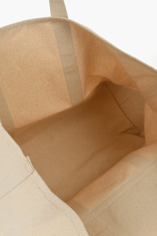 Canvas Tote Bag with Logoed Detail