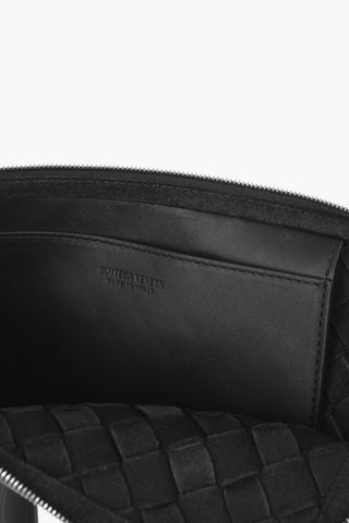 Braided Leather Bum Bag with Zip Closure