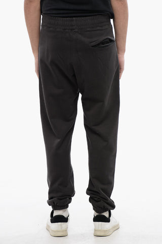 Brushed Cotton Joggers With Embroidered Logo