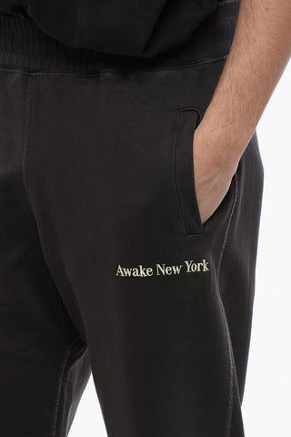 Brushed Cotton Joggers With Embroidered Logo