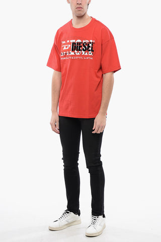 RED TAG T-Shirt Girocollo T-BOXT in Tinta Unita con Logo Ricamato