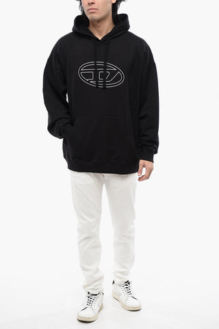 RED TAG UNISEX Brushed Cotton S-UMMER-BIGOVAL Hoodie with Embossed Oval D Logo
