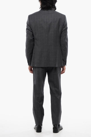 Virgin Wool Side Vents Notch Lapel Suit