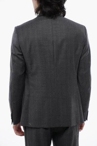 Virgin Wool Side Vents Notch Lapel Suit