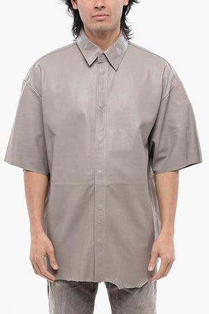 RED TAG Kurzärmeliges Lederhemd S-EMIN