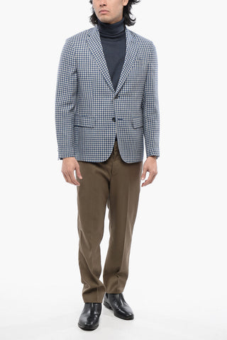 Bicolour Checked Blazer