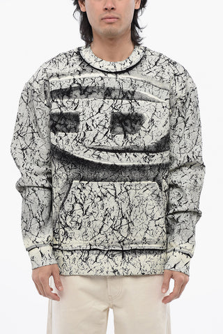RED TAG Crewneck Sweatshirt S-MACOVAL Cracked Effect
