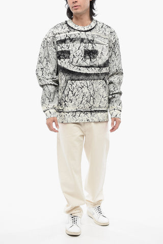 RED TAG Crewneck Sweatshirt S-MACOVAL Cracked Effect