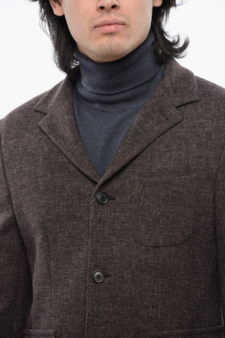 Single-breasted Jersey Blazer with Notch Lapel