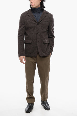 Single-breasted Jersey Blazer with Notch Lapel