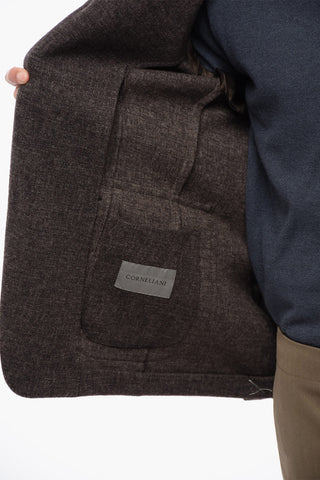 Single-breasted Jersey Blazer with Notch Lapel