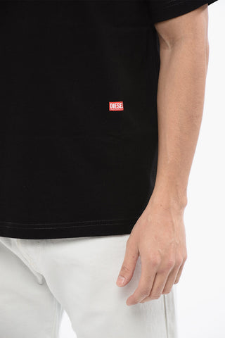RED TAG T-Shirt Girocollo T-BOXT-N11 in Tinta Unita con Stampa sul Retro