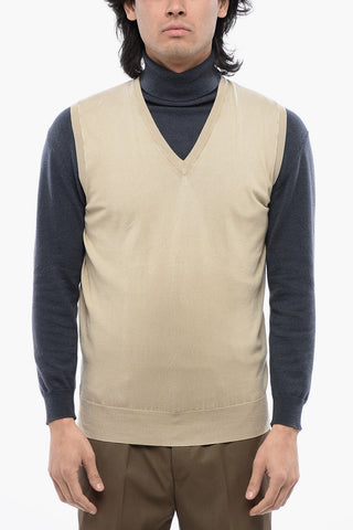 ID Lightweight Cotton Sleeveless V-neck Sweater