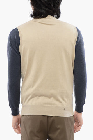 ID Lightweight Cotton Sleeveless V-neck Sweater