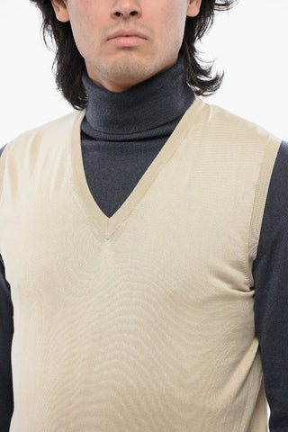 ID Lightweight Cotton Sleeveless V-neck Sweater