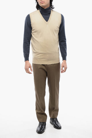 ID Lightweight Cotton Sleeveless V-neck Sweater