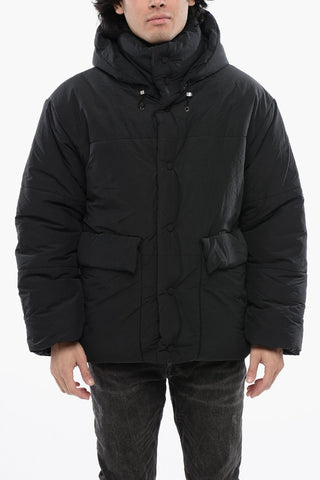 Wattierte Jacke mit abnehmbarer Kapuze