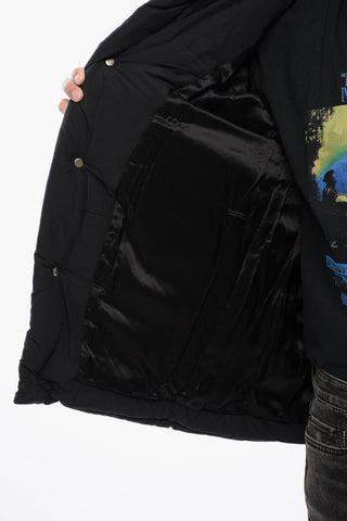 Wattierte Jacke mit abnehmbarer Kapuze