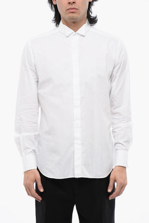 Diplomatic-Collar Shirt with Hidden Placket