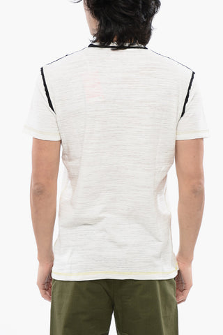 RED TAG T-Shirt T-DIEGOR-V-RAW aus Slub-Baumwolle mit Flockprint