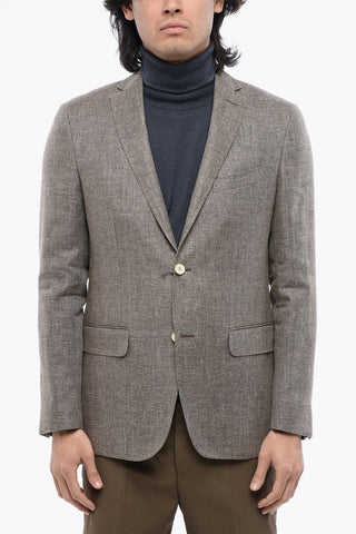 Blazer aus Leinenmischung mit Pattentaschen