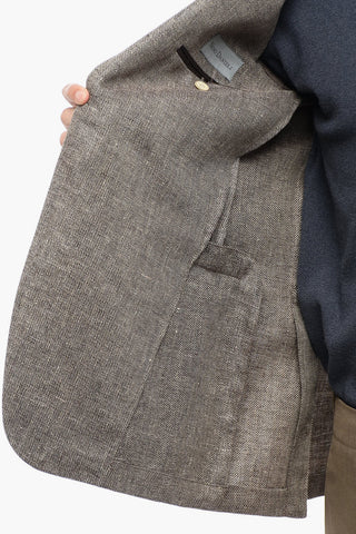 Blazer aus Leinenmischung mit Pattentaschen