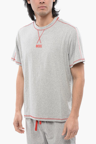 RED TAG Stretch Cotton UMSET-WILORT Short Pyjamas Set with Visible Stitching