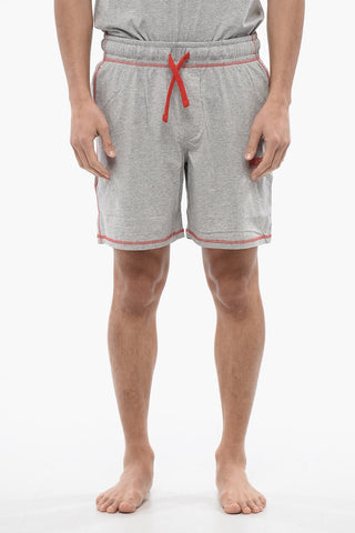RED TAG Stretch Cotton UMSET-WILORT Short Pyjamas Set with Visible Stitching