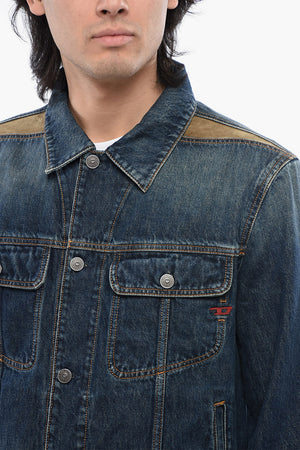 Denim Jacket D-BARCY-RS-D with Contrast Inserts